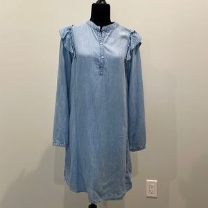 Anthropologie cloth & stone light wash denim dress